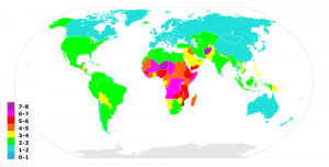 Average Fertility by Country